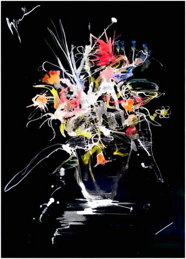 Digital Arts titled "букет   bouquet 5 5" by Dima Wilms, Original Artwork, Watercolor
