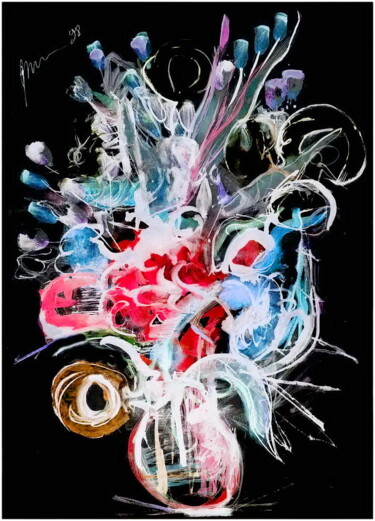 Arts numériques intitulée "букет   bouquet 5 1й" par Dima Wilms, Œuvre d'art originale, Aquarelle