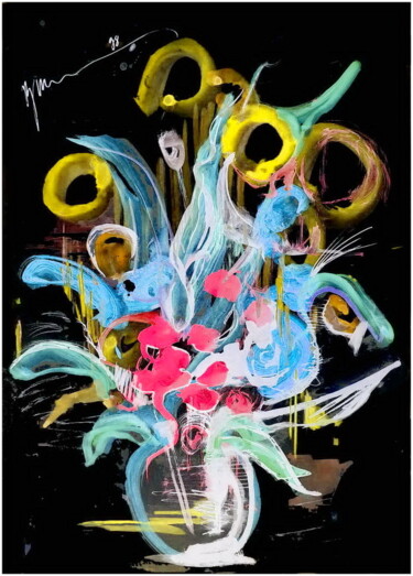 Digital Arts titled "букет   bouquet 5 ыф" by Dima Wilms, Original Artwork, Watercolor
