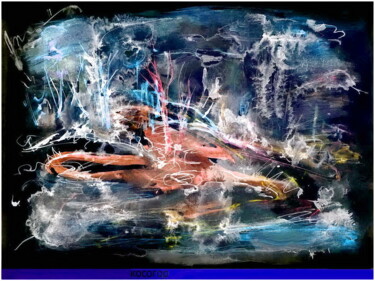 Arts numériques intitulée "косогор  the slope" par Dima Wilms, Œuvre d'art originale, Aquarelle