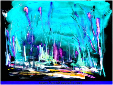 Arts numériques intitulée "ранней весной в лес…" par Dima Wilms, Œuvre d'art originale, Aquarelle