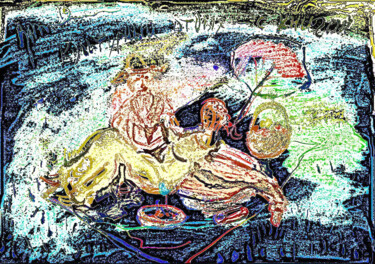 Digital Arts titled "культурный3отдых -с…" by Dima Wilms, Original Artwork, Watercolor