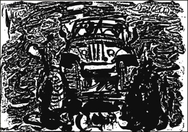 Artes digitais intitulada "джип jeep 2" por Dima Wilms, Obras de arte originais, Aquarela