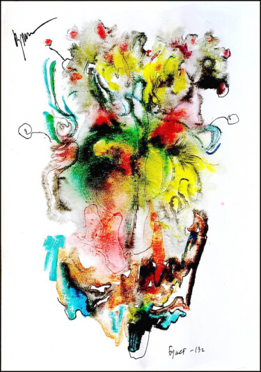 Arts numériques intitulée "букет   bouquet 59пц" par Dima Wilms, Œuvre d'art originale, Aquarelle