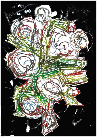 Digital Arts titled "букет   bouquet 59пф" by Dima Wilms, Original Artwork, Watercolor