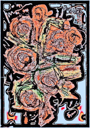 Digital Arts titled "букет   bouquet 59п…" by Dima Wilms, Original Artwork, Watercolor