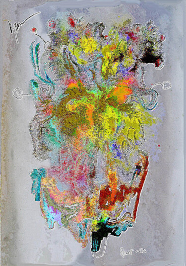 Digital Arts titled "букет   bouquet 59м…" by Dima Wilms, Original Artwork, Watercolor