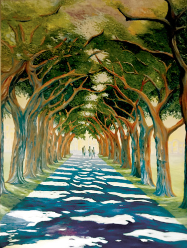 Pittura intitolato "la Via" da Wilow, Opera d'arte originale, Acrilico