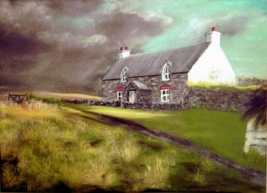 Painting titled "Cottage at Abereiddy" by Wilt, Original Artwork