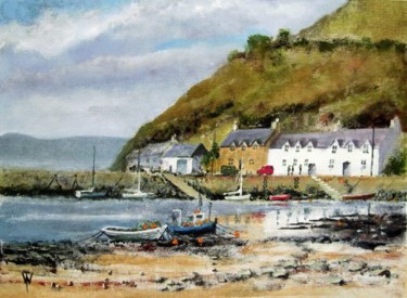 Painting titled "Fishguard Harbour" by Wilt, Original Artwork