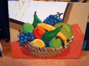 Schilderij getiteld "Quick Fruits" door Wim Duflou, Origineel Kunstwerk