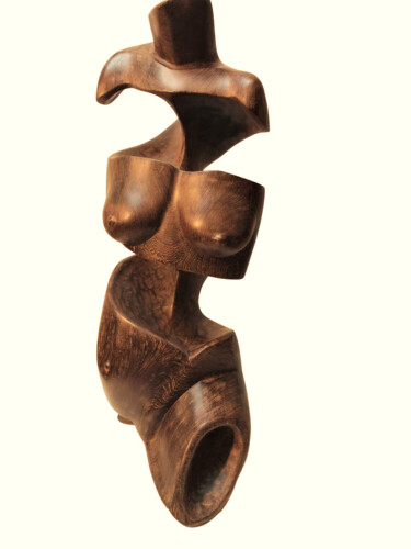 Sculpture titled "Torso nr 4" by Wim Van Mossevelde, Original Artwork, Wood