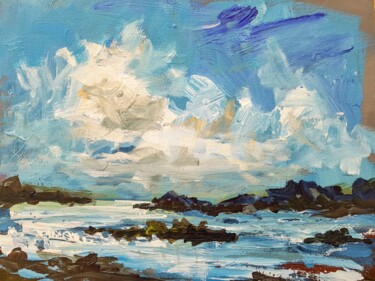 Malerei mit dem Titel "Brittany coast 13" von Wimvandewege, Original-Kunstwerk, Acryl