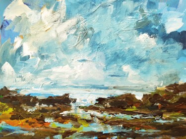 Pittura intitolato "Brittany coast 14" da Wimvandewege, Opera d'arte originale, Acrilico