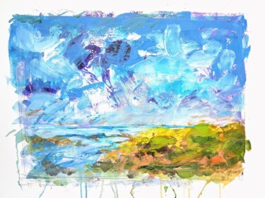 Painting titled "Brittany coast mono…" by Wimvandewege, Original Artwork, Acrylic