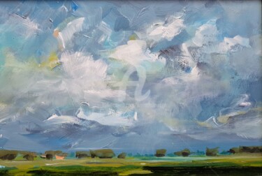Malerei mit dem Titel "Polderlandscape Bev…" von Wimvandewege, Original-Kunstwerk, Acryl