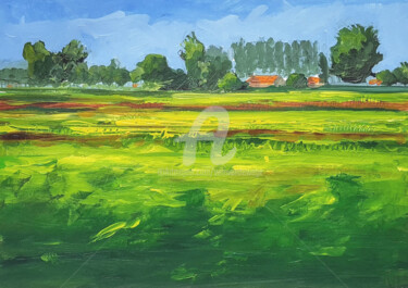 Malerei mit dem Titel "Land- and seascapes…" von Wimvandewege, Original-Kunstwerk, Acryl