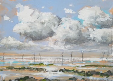 Painting titled "Land- and seascapes…" by Wimvandewege, Original Artwork, Acrylic