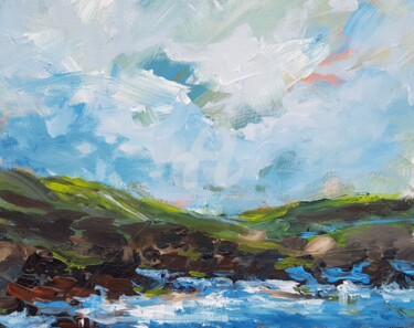 Painting titled "Brittany coast 9" by Wimvandewege, Original Artwork, Acrylic