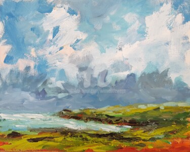 Schilderij getiteld "Brittany coast 11" door Wimvandewege, Origineel Kunstwerk, Acryl