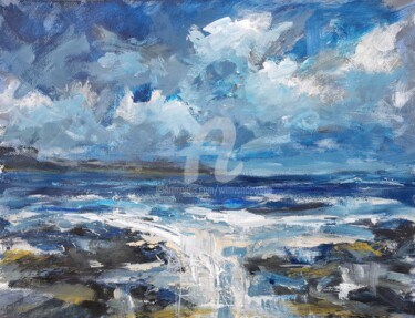 Картина под названием "Seascape Domburg Ja…" - Wimvandewege, Подлинное произведение искусства, Акрил