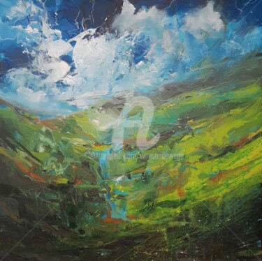 "Scottish Highlands" başlıklı Tablo Wimvandewege tarafından, Orijinal sanat, Akrilik Ahşap Sedye çerçevesi üzerine monte edi…