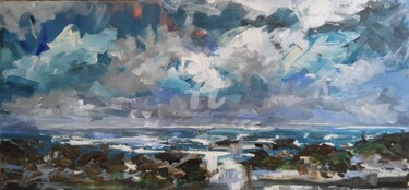 绘画 标题为“Northsea coast sket…” 由Wimvandewege, 原创艺术品, 丙烯 安装在木板上