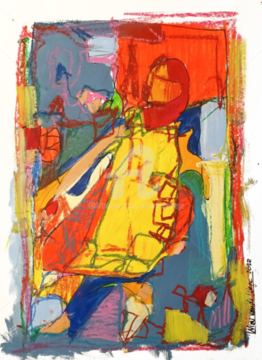 Malerei mit dem Titel "Serie NiX no. 1" von Wimvandewege, Original-Kunstwerk, Acryl