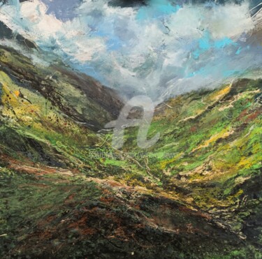 Pintura titulada "Wales countryside 13" por Wimvandewege, Obra de arte original, Acrílico