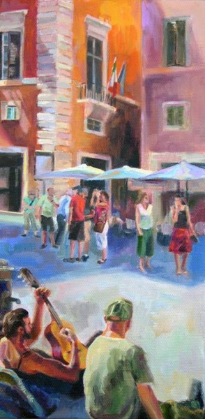 Painting titled "Piazza della Rotund…" by Winters, Original Artwork
