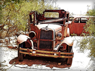 Digital Arts titled "Classic Car 3" by Winfried Hermann, Original Artwork, Digital Painting