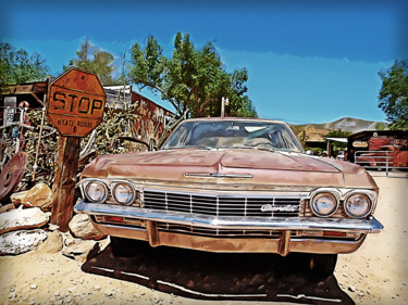 Digital Arts titled "Classic Car 7" by Winfried Hermann, Original Artwork, Digital Painting