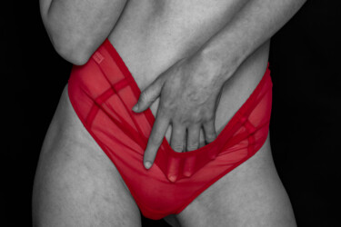 Arts numériques intitulée "Red Panty II" par Winfried Hermann, Œuvre d'art originale, Photographie numérique