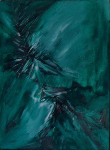 Painting titled "Emerald Hill" by Raymona Glidden, Original Artwork, Oil
