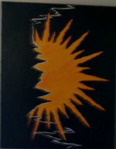 Painting titled "untitled sun" by Raymona Glidden, Original Artwork, Oil