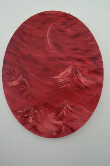Painting titled "Crismon Sky" by Raymona Glidden, Original Artwork