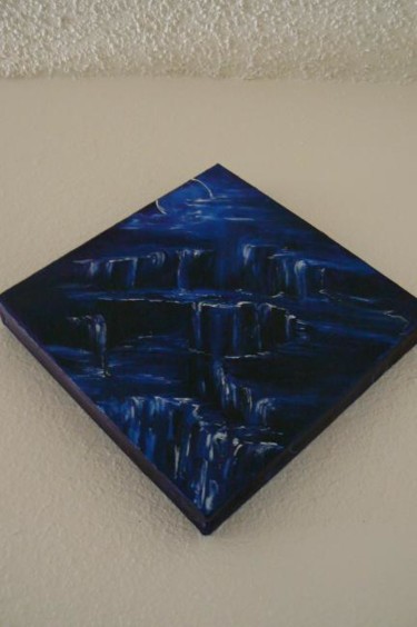 Painting titled "Midnight Waterfall 1" by Raymona Glidden, Original Artwork