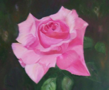Painting titled "Rose du jardin 2" by Maïté Wininger/Trotot, Original Artwork