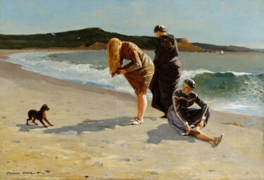 Painting titled "Eagle Head, Manches…" by Winslow Homer, Original Artwork, Oil