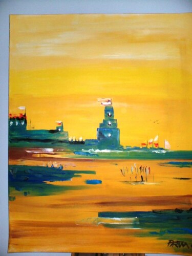 Peinture intitulée "L'estuaire" par Winstone Partim, Œuvre d'art originale