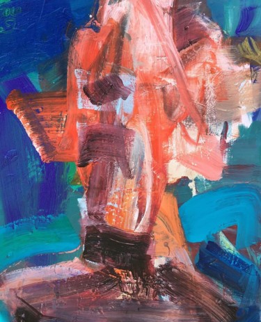 Painting titled ""Don Kichot"" by Wioleta Frączek, Original Artwork, Acrylic