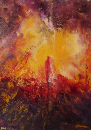 Painting titled "ÂME DE FEU - HUILE,…" by Withers, Original Artwork