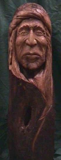 Sculpture titled "THE MONK" by Jim Calder, Original Artwork, Wood