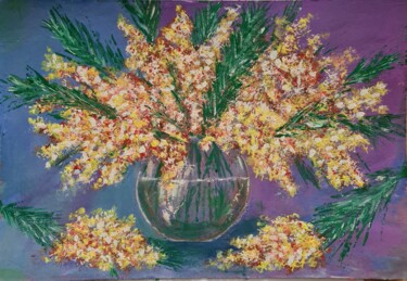 Painting titled "Весенние цветы." by Wladimir Zizilin, Original Artwork, Acrylic