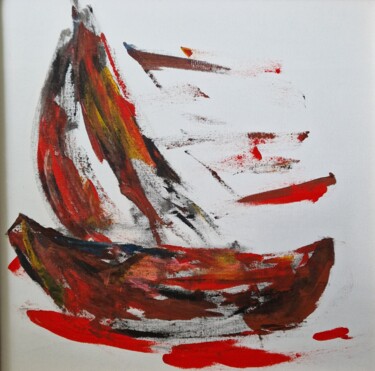Картина под названием "Segelschiff" - Wladimir Zizilin, Подлинное произведение искусства, Акрил