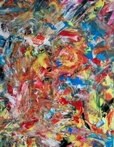 Картина под названием "Осень в красках." - Wladimir Zizilin, Подлинное произведение искусства, Акрил