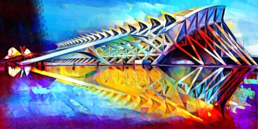 绘画 标题为“Calatrava, Valencia…” 由Wlad Safronow, 原创艺术品, 数字油画
