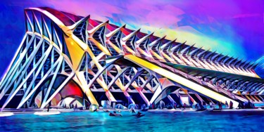 Malarstwo zatytułowany „Calatrava, Valencia…” autorstwa Wlad Safronow, Oryginalna praca, Malarstwo cyfrowe