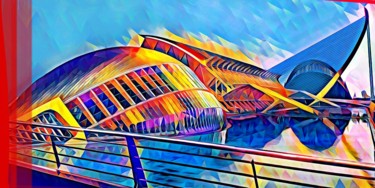 Картина под названием "Calatrava, Valencia…" - Wlad Safronow, Подлинное произведение искусства, Цифровая живопись