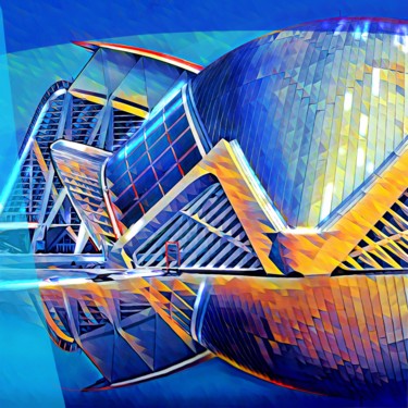 Pittura intitolato "Calatrava, Valencia…" da Wlad Safronow, Opera d'arte originale, Pittura digitale